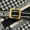 Dior Mini Book Tote Phone Bag in Houndstooth Embroidery Black 2022