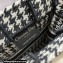 Dior Mini Book Tote Phone Bag in Houndstooth Embroidery Black 2022