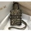 Dior Mini Book Tote Phone Bag in Brown Toile de Jouy Embroidery 2022