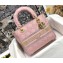 Lady Dior Medium D-Lite Bag in Cannage Embroidery Crystal Pink 2022