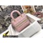 Lady Dior Medium D-Lite Bag in Cannage Embroidery Crystal Pink 2022
