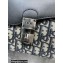 Dior Oblique Jacquard and Black Smooth Calfskin Mini Saddle Messenger Bag 2022
