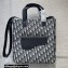 Dior Oblique Jacquard Saddle Tote Bag with Shoulder Strap 2022