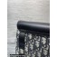Dior Oblique Jacquard and Black Smooth Calfskin Mini Saddle Messenger Bag 2022