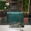 Bvlgari Serpenti Forever Top Handle Bag in Lizard Embossed Leather Green 