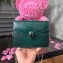 Bvlgari Serpenti Forever Top Handle Bag in Lizard Embossed Leather Green 
