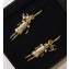 Chanel Coco Vintage Robot Pendant Earrings Gold/Crystal 2018
