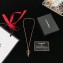 Chanel CC Triangle Pendant Necklace Gold/Red 2018