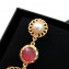 Chanel CC Triangle Pendant Clip-on Earrings AB0281 Gold/Red/Blue/Pearly White 2018