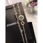 Chanel Chain Long Necklace with Bow A58265 Gold/Black/Pearly White 2018
