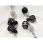 Chanel Dice Long Necklace AB0029 Silver/Black/Crystal 2018