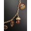 Chanel Nut and Leaf Pendant Necklace AB0063 Gold/Brown/Crystal 2018