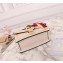 Gucci Sylvie Leather Mini Chain Bag 431666 White 2018