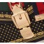 Gucci Sylvie Leather Mini Chain Bag 431666 Black 2018