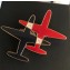 Chanel Double Plane Brooch Black/Red 2018