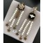 Dior Star Bee Asymmetric Tassel Earrings White/Gold/Black 2018