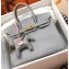 Hermes Birkin 30 Bag In Original Handmade Clemence Leather With Gold/Silver Hardware Light Blue 