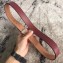 Fendi FF Buckle Belt in Calfskin 30mm Width Burgundy 2018