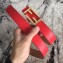 Fendi FF Buckle Belt in Calfskin 30mm Width Red 2018