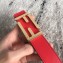 Fendi FF Buckle Belt in Calfskin 30mm Width Red 2018