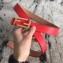 Fendi FF Buckle Belt in Calfskin 30mm Width Red 2018