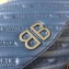 Balenciaga BB Round M Charms Bag Blue Denim 2018