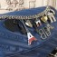 Balenciaga BB Round M Charms Bag Blue Denim 2018