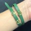 Fendi F Is Fendi Bracelet/Choker Necklace Green with Adjustable Buckle