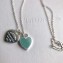 Tiffany Double Heart Necklace Blue 2018 