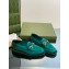 Gucci Horsebit loafer with crystals ‎759780 Satin Green 2023