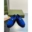 Gucci Horsebit loafer with crystals ‎759780 Satin Blue 2023