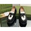 Gucci lug loafer with Scalloped rubber trim and Fringe Black/White leather 2023