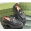 Gucci GG lug loafer with Horsebit 756501 Black leather 2023