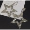 Saint Laurent Smoking Star Earrings In Brass And Crystals