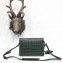 Prada Etiquette Crocodile Embossed Leather Bag Green