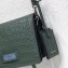 Prada Etiquette Crocodile Embossed Leather Bag Green