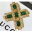 Gucci Cross Brooch with Cabochon Stones 590553 2019