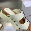 Dior Diorquake Strap Sandals in Calfskin White 2022