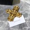 Gucci Cross Brooch with Cabochon Stones 590553 2019