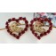 Gucci Heart Double G Earrings with Red Crystal 2019
