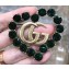 Gucci Heart Double G Brooch with Green Crystal 2019