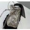 Fendi All-Over FF Motif Leather Mini Baguette Bag Silver 2019 