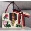Gucci Embroidered Flower Sylvie Small Shoulder Bag 421882 White 2018