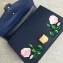 Gucci Embroidered Flower Sylvie Small Shoulder Bag 421882 Blue 2018