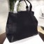 Balenciaga Navy Cabas Cotton Canvas Tote Bag Black 2018
