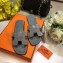 Hermes Oran Flat Sandals with Rhinestone Silver/Grey 2018
