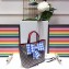 Gucci Children's Check Bow GG Tote Bag 501804 Blue 2018