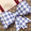 Gucci Children's Check Bow GG Tote Bag 501804 Blue 2018