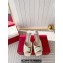 Roger Vivier Heel 8.5cm Trompette Metal Buckle Mules in Leather Patent White 2024