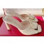 Roger Vivier Heel 8.5cm Trompette Metal Buckle Mules in Leather Patent White 2024